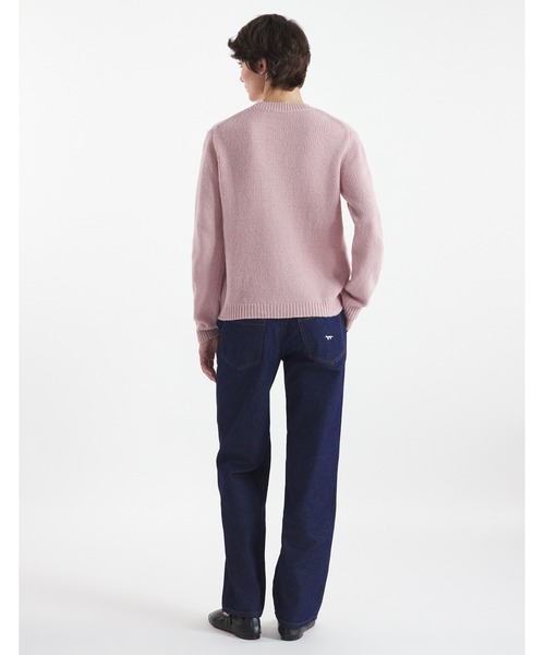 MAISON KITSUNÉ ピンクリブセーター M Maison Kitsune（メゾンキツネ）の「MAISON KITSUNE HANDWRITING