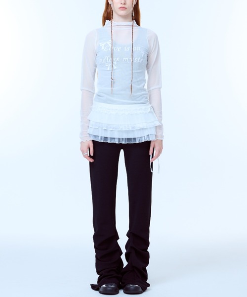 LUV IS TRUE★韓国★人気★PA FRILL WARP SKIRT 2色 レース セール】PA FRILL WARP SKIRT（スカート）｜LUVISTRUE（ラヴイズ