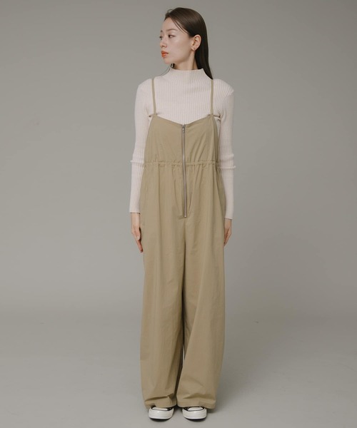 URBAN RESEARCH Sonny Label（アーバンリサーチサニーレーベル）の「フロントジップキャミサロペット（サロペット/オーバーオール・レディース・ブラック/ベージュ・FREE）」の19枚目の写真