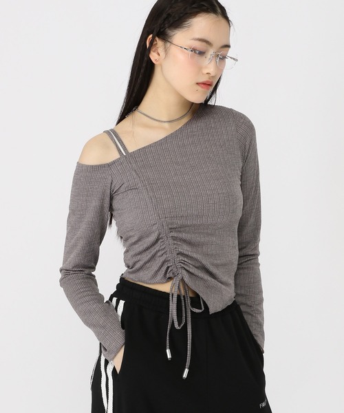 3.3 Field Trip （3.3フィールドトリップ）の「3.3 Field Trip／ヘンケイシャーリング長袖T（Tシャツ/カットソー・レディース・チャコール/アイボリー/カーキ/ライトブルー/クリーム/グレー・FREE）」の2枚目の写真