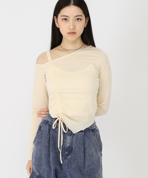 3.3 Field Trip （3.3フィールドトリップ）の「3.3 Field Trip／ヘンケイシャーリング長袖T（Tシャツ/カットソー・レディース・チャコール/アイボリー/カーキ/ライトブルー/クリーム/グレー・FREE）」の3枚目の写真