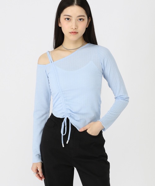 3.3 Field Trip （3.3フィールドトリップ）の「3.3 Field Trip／ヘンケイシャーリング長袖T（Tシャツ/カットソー・レディース・チャコール/アイボリー/カーキ/ライトブルー/クリーム/グレー・FREE）」の6枚目の写真