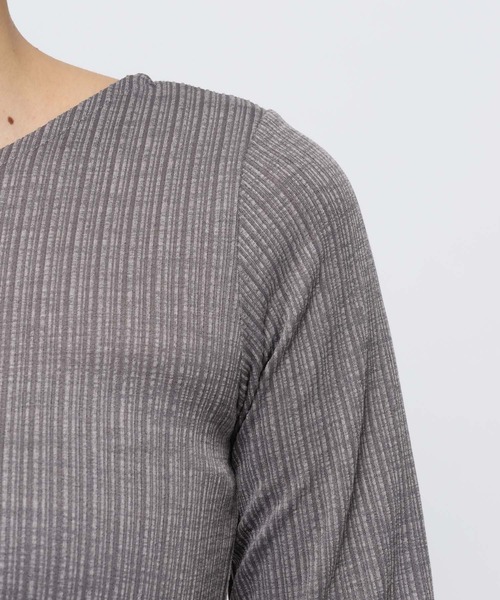 3.3 Field Trip （3.3フィールドトリップ）の「3.3 Field Trip／ヘンケイシャーリング長袖T（Tシャツ/カットソー・レディース・チャコール/アイボリー/カーキ/ライトブルー/クリーム/グレー・FREE）」の9枚目の写真