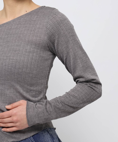 3.3 Field Trip （3.3フィールドトリップ）の「3.3 Field Trip／ヘンケイシャーリング長袖T（Tシャツ/カットソー・レディース・チャコール/アイボリー/カーキ/ライトブルー/クリーム/グレー・FREE）」の12枚目の写真