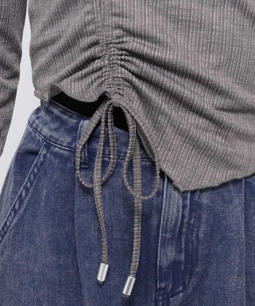 3.3 Field Trip （3.3フィールドトリップ）の「3.3 Field Trip／ヘンケイシャーリング長袖T（Tシャツ/カットソー・レディース・チャコール/アイボリー/カーキ/ライトブルー/クリーム/グレー・FREE）」の13枚目の写真