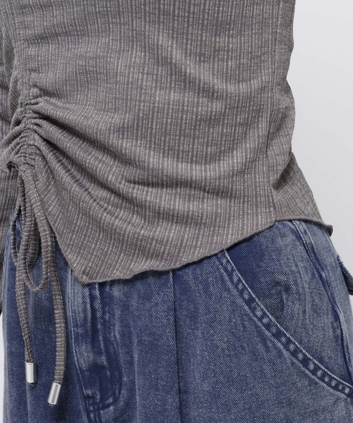 3.3 Field Trip （3.3フィールドトリップ）の「3.3 Field Trip／ヘンケイシャーリング長袖T（Tシャツ/カットソー・レディース・チャコール/アイボリー/カーキ/ライトブルー/クリーム/グレー・FREE）」の15枚目の写真