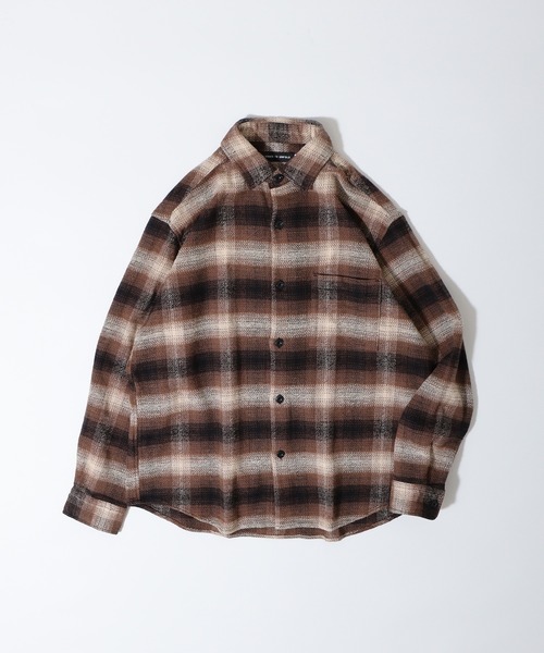 FUNALIVE(ファンアライブ)の「Heavy twill check shirt / ヘビーツイル チェックシャツ(シャツ/ブラウス・メンズ・ブラック/チャコール/ブラウン・L/M/XL)」の3枚目の写真