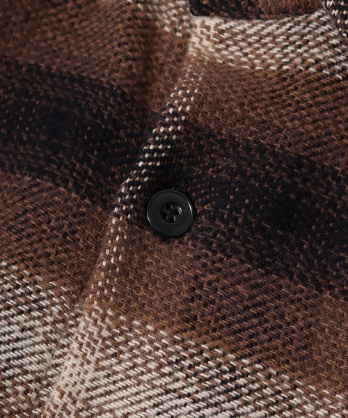 FUNALIVE(ファンアライブ)の「Heavy twill check shirt / ヘビーツイル チェックシャツ(シャツ/ブラウス・メンズ・ブラック/チャコール/ブラウン・L/M/XL)」の18枚目の写真