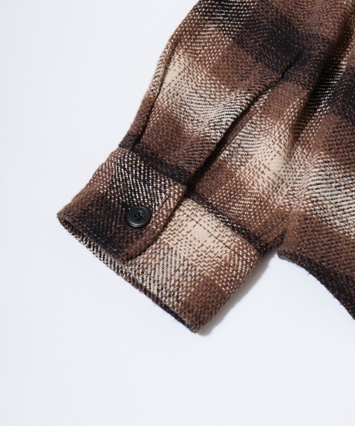 FUNALIVE(ファンアライブ)の「Heavy twill check shirt / ヘビーツイル チェックシャツ(シャツ/ブラウス・メンズ・ブラック/チャコール/ブラウン・L/M/XL)」の19枚目の写真