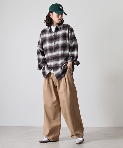 FUNALIVE(ファンアライブ)の「Heavy twill check shirt / ヘビーツイル チェックシャツ(シャツ/ブラウス・メンズ・ブラック/チャコール/ブラウン・L/M/XL)」の5枚目の写真