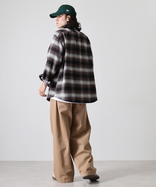 FUNALIVE(ファンアライブ)の「Heavy twill check shirt / ヘビーツイル チェックシャツ(シャツ/ブラウス・メンズ・ブラック/チャコール/ブラウン・L/M/XL)」の6枚目の写真
