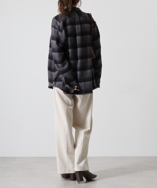 FUNALIVE(ファンアライブ)の「Heavy twill check shirt / ヘビーツイル チェックシャツ(シャツ/ブラウス・メンズ・ブラック/チャコール/ブラウン・L/M/XL)」の10枚目の写真