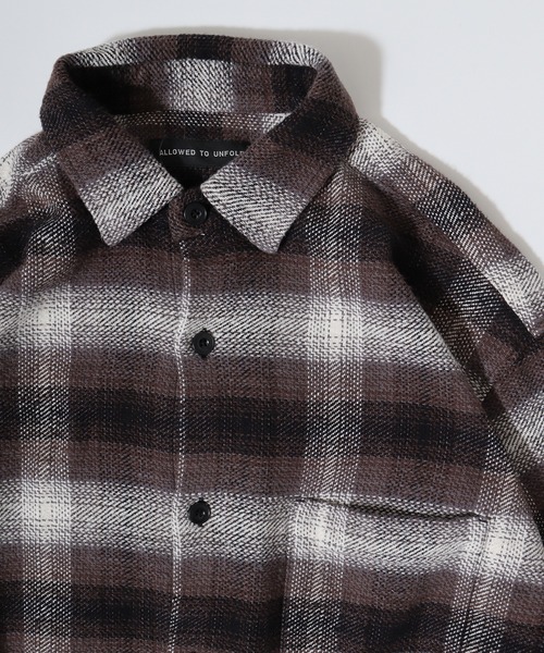FUNALIVE(ファンアライブ)の「Heavy twill check shirt / ヘビーツイル チェックシャツ(シャツ/ブラウス・メンズ・ブラック/チャコール/ブラウン・L/M/XL)」の14枚目の写真