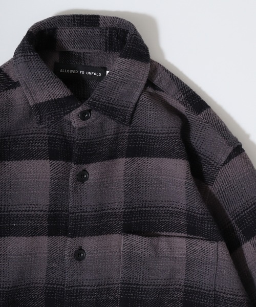 FUNALIVE(ファンアライブ)の「Heavy twill check shirt / ヘビーツイル チェックシャツ(シャツ/ブラウス・メンズ・ブラック/チャコール/ブラウン・L/M/XL)」の15枚目の写真