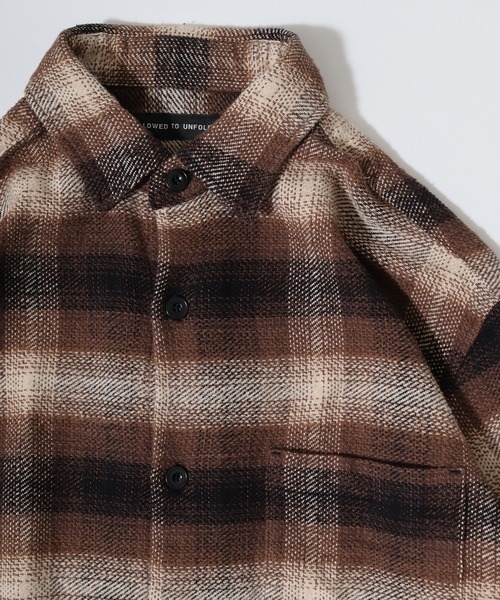 FUNALIVE(ファンアライブ)の「Heavy twill check shirt / ヘビーツイル チェックシャツ(シャツ/ブラウス・メンズ・ブラック/チャコール/ブラウン・L/M/XL)」の16枚目の写真