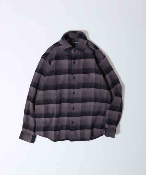 FUNALIVE(ファンアライブ)の「Heavy twill check shirt / ヘビーツイル チェックシャツ(シャツ/ブラウス・メンズ・ブラック/チャコール/ブラウン・L/M/XL)」の13枚目の写真
