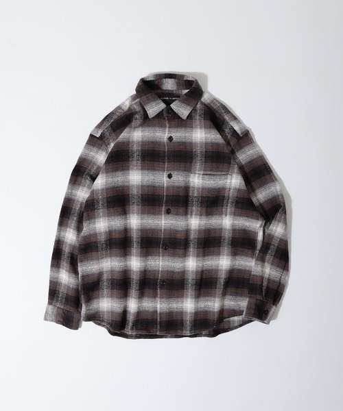FUNALIVE(ファンアライブ)の「Heavy twill check shirt / ヘビーツイル チェックシャツ(シャツ/ブラウス・メンズ・ブラック/チャコール/ブラウン・L/M/XL)」の12枚目の写真