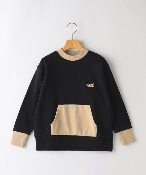 SHIPS(シップス)の「SHIPS KIDS:140~160cm / フェス ポケット スウェット(スウェット・キッズ・ホワイト系/ブラック・160/150/140)」の2枚目の写真
