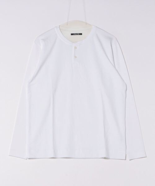 RATTLE TRAP(ラトルトラップ)の「シルケットポンチヘンリーネックロンT(Tシャツ/カットソー・メンズ・ダークグレー/ホワイト/ブラック・M/L/LL/S)」の1枚目の写真