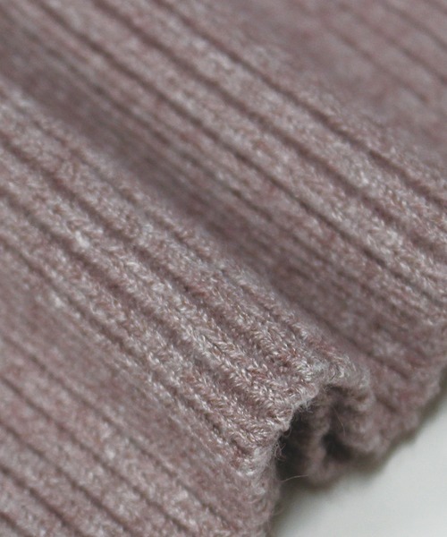 LAVEANGE(ラビアンジェ)の「【静電気防止/洗える】2WAYスクエアリブニット(ニット/セーター・レディース・ブラック/オフホワイト/ラベンダー・M/LL/3L/4L)」の9枚目の写真