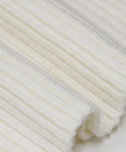 LAVEANGE(ラビアンジェ)の「【静電気防止/洗える】2WAYスクエアリブニット(ニット/セーター・レディース・ブラック/オフホワイト/ラベンダー・M/LL/3L/4L)」の7枚目の写真