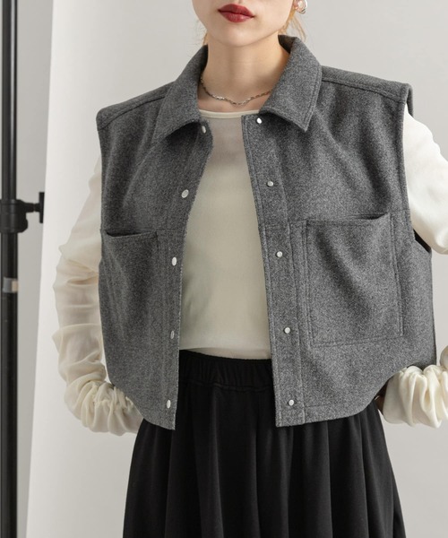 KBF（ケイビーエフ）の「シアーベロアシャーリングスリーブトップス（Tシャツ/カットソー・レディース・ネイビー/カーキ/アイボリー・ONE）」の21枚目の写真