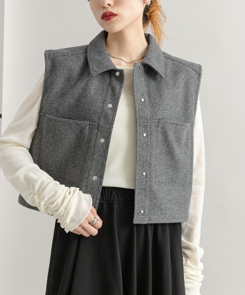 KBF（ケイビーエフ）の「シアーベロアシャーリングスリーブトップス（T