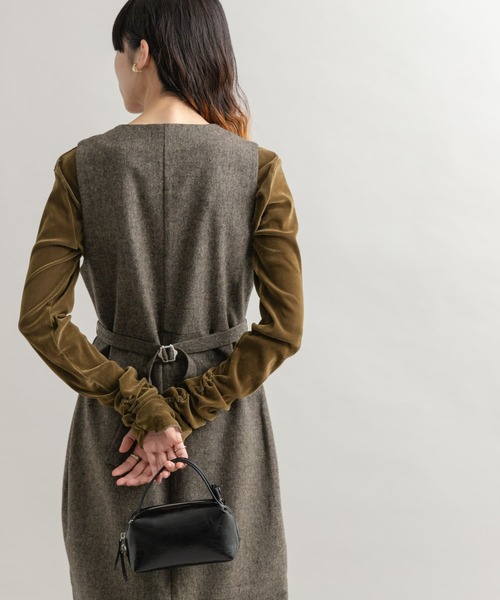 KBF（ケイビーエフ）の「シアーベロアシャーリングスリーブトップス（Tシャツ/カットソー・レディース・ネイビー/カーキ/アイボリー・ONE）」の15枚目の写真