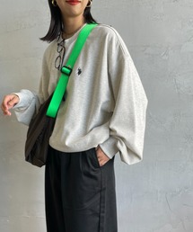 [U.S. POLO ASSN./ユーエスポロアッスン] 別注 ワンポイントロゴ刺繍 ドローコードスウェット