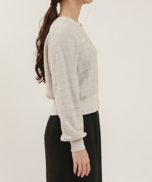 セール】ツイードニットカーディガン（カーディガン/ボレロ）｜TRUDEA