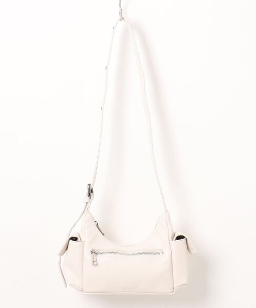 SAMO ONDOH（セイモオンド）の「【SAMO ONDOH/セイモオンド】 pocket mug bag mini nappa（ショルダーバッグ・レディース・シルバー系その他/アイボリー/ブラック・FREE）」の4枚目の写真