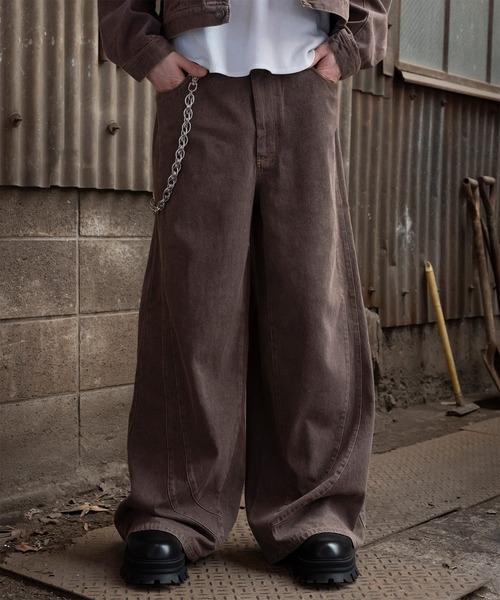 Forte（フォルテ）（フォルテ）の「West Side Modern Vintage Like Baggy Denim Pants/ウエストサイドモダンヴィンテージライクバギーデニムパンツ（デニムパンツ・メンズ・グレー/ライトブラウン/インディゴブルー・MEDIUM/LARGE）」の2枚目の写真