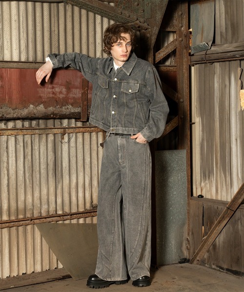 Forte（フォルテ）（フォルテ）の「West Side Modern Vintage Like Baggy Denim Pants/ウエストサイドモダンヴィンテージライクバギーデニムパンツ（デニムパンツ・メンズ・グレー/ライトブラウン/インディゴブルー・MEDIUM/LARGE）」の18枚目の写真