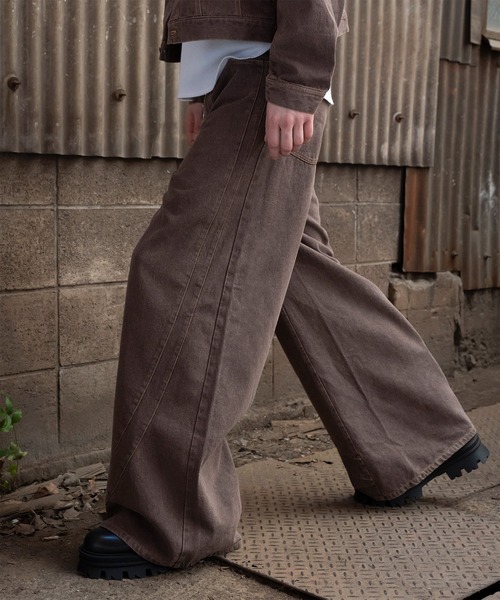 Forte（フォルテ）（フォルテ）の「West Side Modern Vintage Like Baggy Denim Pants/ウエストサイドモダンヴィンテージライクバギーデニムパンツ（デニムパンツ・メンズ・グレー/ライトブラウン/インディゴブルー・MEDIUM/LARGE）」の5枚目の写真