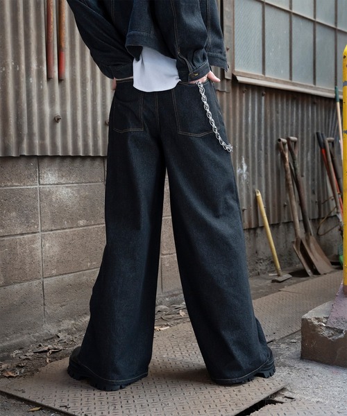 West Side Modern Vintage Like Baggy Denim Pants/ウエスト