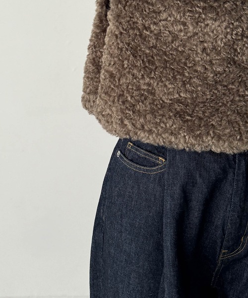 CANAL JEAN(キャナルジーン)の「diggity ファーベスト(ベスト・レディース・ベージュ/カーキ・ONE SIZE)」の11枚目の写真