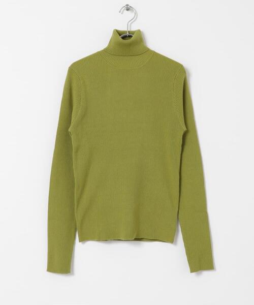 ITEMS URBANRESEARCH（アイテムズ アーバンリサーチ）の「タートルネックリブニット（ニット/セーター・レディース・オフホワイト/ブルー/ブラック/グリーン系その他/オレンジ・FREE）」の13枚目の写真