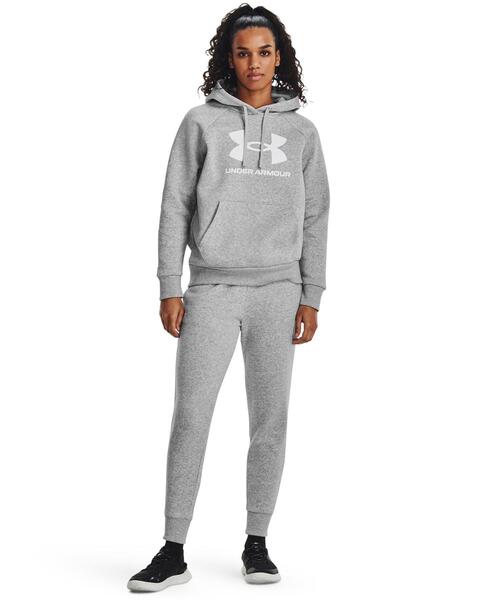 UNDER ARMOUR（アンダーアーマー）の「UAライバルフリース ビッグロゴ プルオーバー フーディー（ライフスタイル/レディース）（スウェット・レディース・グレー・M/L/S/XL）」の2枚目の写真