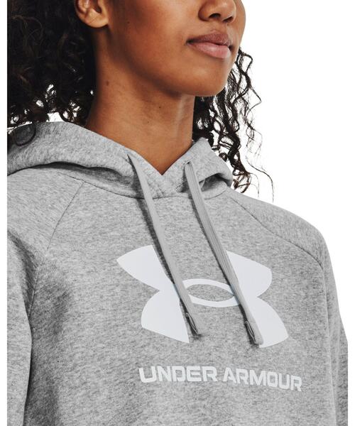UNDER ARMOUR（アンダーアーマー）の「UAライバルフリース ビッグロゴ プルオーバー フーディー（ライフスタイル/レディース）（スウェット・レディース・グレー・M/L/S/XL）」の3枚目の写真
