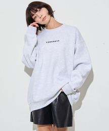 WEGO/アーチバックロゴグラフィックプルオーバー