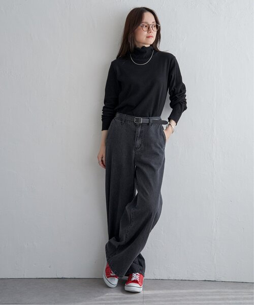 LBC(エルビーシー)の「【雑誌InRed12月号掲載】ミニワッフルタートルロンT(Tシャツ/カットソー・レディース・グレー/オフホワイト/ブラック・M/L)」の10枚目の写真