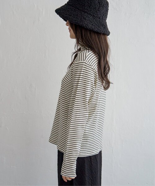 LBC(エルビーシー)の「【雑誌InRed12月号掲載】ミニワッフルタートルロンT(Tシャツ/カットソー・レディース・グレー/オフホワイト/ブラック・M/L)」の11枚目の写真