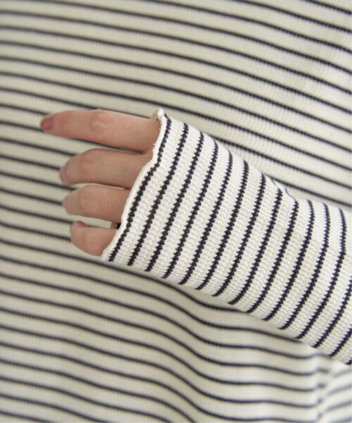 LBC(エルビーシー)の「【雑誌InRed12月号掲載】ミニワッフルタートルロンT(Tシャツ/カットソー・レディース・グレー/オフホワイト/ブラック・M/L)」の15枚目の写真