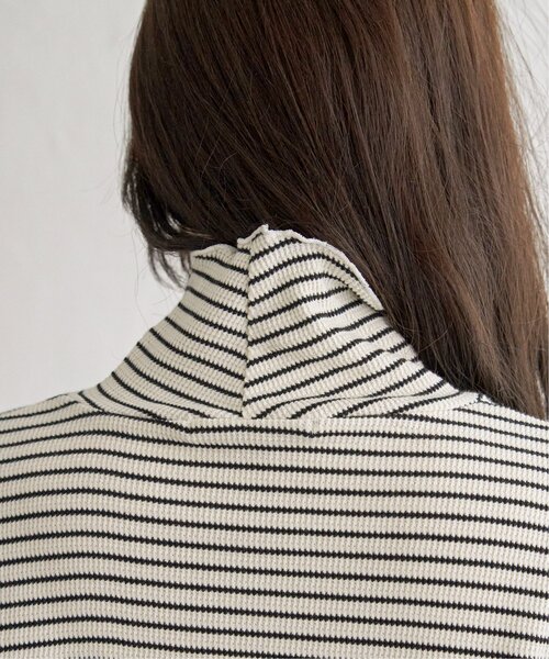 LBC(エルビーシー)の「【雑誌InRed12月号掲載】ミニワッフルタートルロンT(Tシャツ/カットソー・レディース・グレー/オフホワイト/ブラック・M/L)」の17枚目の写真