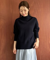 カシミヤブレンド ハイネック ラメニット
