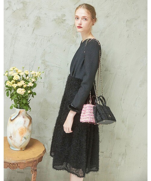 TOCCA(トッカ)の「【ヨンア×大人百花コラボ】SUGARPLUM ドレス(ワンピース・レディース・ベージュ系/ブラック系・0/2/00/4/6)」の10枚目の写真