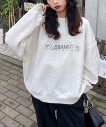 刺繍カラフルロゴスウェット
