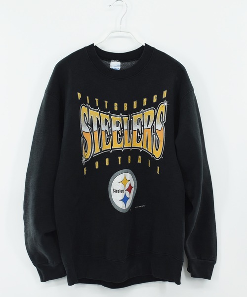 NBA/NFL/NHL/MLB(エヌビーエーエヌエフエルエヌエイチエルエムエルビー)の「【ヴィンテージ古着】90's PITTSBURGH STEELERS FOOTBALL プルオーバースウェット(スウェット・メンズ・ブラック・LARGE)」の2枚目の写真