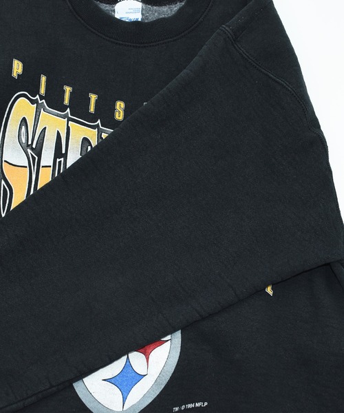 NBA/NFL/NHL/MLB(エヌビーエーエヌエフエルエヌエイチエルエムエルビー)の「【ヴィンテージ古着】90's PITTSBURGH STEELERS FOOTBALL プルオーバースウェット(スウェット・メンズ・ブラック・LARGE)」の6枚目の写真