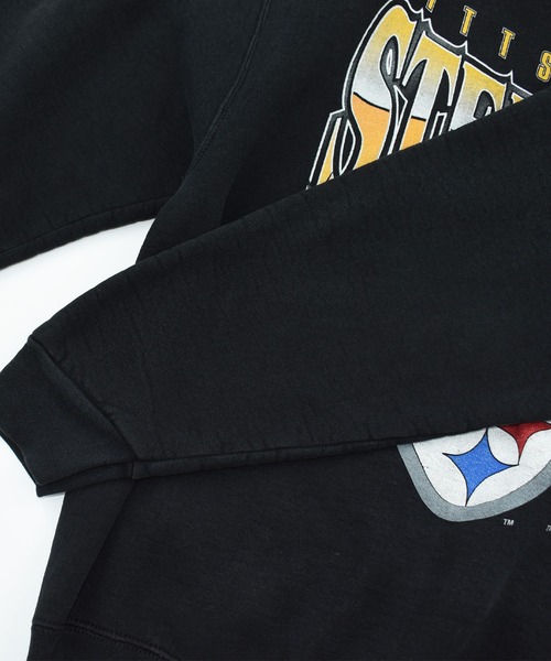 NBA/NFL/NHL/MLB(エヌビーエーエヌエフエルエヌエイチエルエムエルビー)の「【ヴィンテージ古着】90's PITTSBURGH STEELERS FOOTBALL プルオーバースウェット(スウェット・メンズ・ブラック・LARGE)」の7枚目の写真